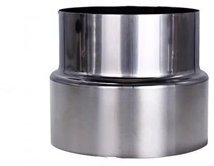 Réduction de tuyau de poêle HOHOVYVY de Ø 100 mm à Ø 90 mm, réduction de tuyau de fumée, pièce réductrice pour tuyau de poêle et de cheminée, tuyau d'évacuation des gaz d'inoxydable de cheminée