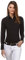 Vincenzo Boretti Damen Bluse leicht tailliert 100% Baumwolle bügelleicht Langarm Hemdbluse elegant festlich Kent-Kragen auch für Business und unter Pullover schwarz 34