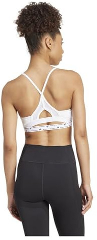 adidas Women's AeroReact Training Bra, White, XS