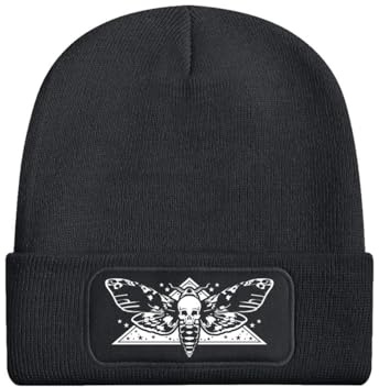 Death Head Moth Graphite Grey Beanie, grau, One size