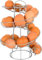 MEETOZ Egg Skelter Spiral Design Metall Egg Skelter Dispenser Rack Aufbewahrung Display Rack (Silber)