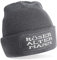 Herzbotschaft Beanie Strickmütze mit Spruch | Böser Alter Mann | grau | Unisex SoftTouch angenehm weiche und warme Wintermütze | OneSize Einheitsgröße für Erwachsene