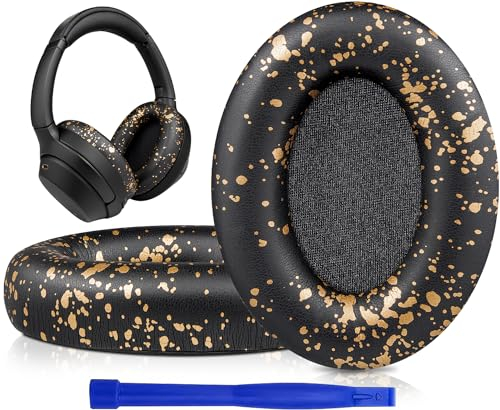 SOULWIT Cuscinetti Auricolari di Ricambio Professionali in Pelle Proteica per Sony WH-1000XM3 (WH1000XM3) Over-Ear Cuffie, Padiglioni Cuffie con Memory Foam ad Alta Densità per Isolamento del Rumore