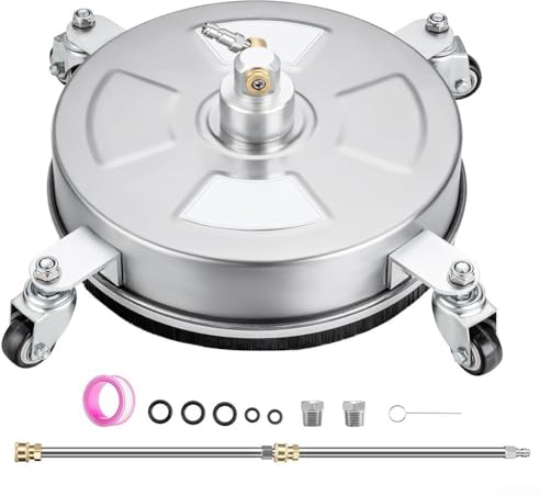 Nettoyeur de pour nettoyeur haute pression en acier inoxydable avec 4 roues pour allées, terrasses, trottoirs