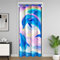 Homewish Netter Wal Tür Vorhang für Tür Privatsphäre für Kinder Jungen Mädchen,Galaxy Glitter Sterne Verdunkelungs Vorhang 106x203cm,Regenbogen Wolken Tür Drape,Schöne Ozean Tier Tür Fenster Vorhang