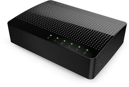 Generico Tenda SG105M Switch ethernet 10/100/1000 5 Porte, Switch Rete con Indicatore LED, Plug & Play, 5V