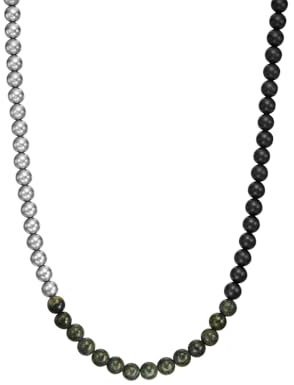 Armani Exchange Herren-Edelstahl-Halskette mit Karabinerverschluss,