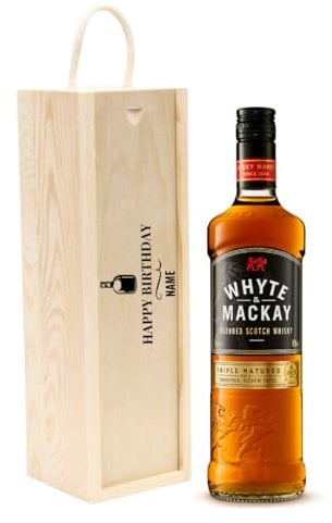 Personalised Happy Birthday Whyte & Mackay Whisky Gift Set - Birthday Gifts for Men, Gifts for Her, Mens Gift Set, Alcohol Gift Set, Gift Sets for Men