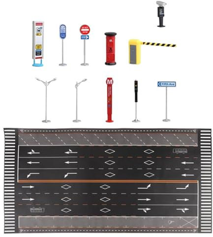 MagiDeal 1:64 große Parkplatzmatte Tiefgarage Druckguss Auto Garage Tischdekor Miniatur Auto Modell Display Desktop Spielmatte, B