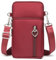 Narunii Kleine Handytasche, Damen, Handytasche, Umhängetasche, Geldbörse, Crossbody Tasche, Lauftasche, Weinrot