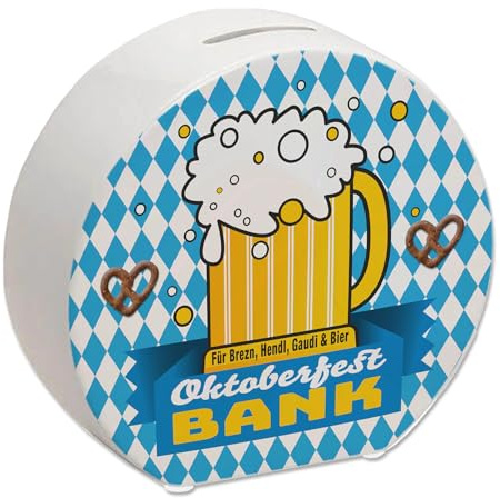 Spardose mit Spruch Oktoberfest Bank Brezn Hendl Bier Perfekt für München-Fans Sparspaß mit bayerischer Gaudi Brezn Hendl und Bier in Ihrer eigenen Bank sparen