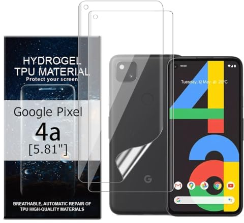 Glcrrpu 2 Stück Schutzfolie Film für Google Pixel 4a[5.81],Hydrogel Displayschutzfolie Folie Flexible Weich Transparente TPU,HD