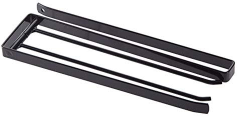 Porte-serviettes rotatif en fer forgé noir pour salle de bain