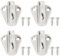 EMSea 4 ganci per parafanghi per barche, in acciaio inox 316, resistenti, con viti, 37 x 31 mm