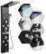 Fiqops Duschpaneel Edelstahl mit Armatur Duschpaneel 6 Funktionen mit LED Temperaturanzeige Regen&Wasserfall Dusche、Massagedüsen、Handbrause und Wanneneinlauf Duschpaneel Duschsäule