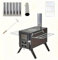Les-Theresa Portable Wood Burning Stove, Camping Wood Stove With Chimney Pipes Tent Stove, Wood Burner Stove Detachable Camping Log Burner, Camping Fire Stove For Grill, Picnic, Hunting, Tent
