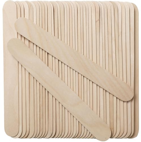 8'' Jumbo Craft Sticks, Borogo 56pcs Extra Large Natural Premium Wood, Ice Cream Sticks, Jumbo Sticks, Large Tongue Depressors, Plant Labels, Hair Removal and Waxing Supplies, Crafting