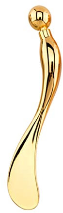 Mikinona Augenmassagegerät eye massager metallspachtel Sahneschaber aus Metall Sahnelöffel aus Metall Metallspatel Gesichtsmassage-Tool Sahnelöffel aus Augenlöffel Schminklöffel Golden