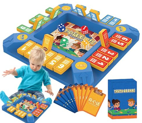 Wahrheit Oder Dare-Kartenspiel, Reisebrettspiel, 54 Spielkarten, Robustes Material, Werbung Für Eltern-Kind-Kommunikation, 20 × 20 cm/7,87 × 7,87 Zoll Für Freunde, Familie