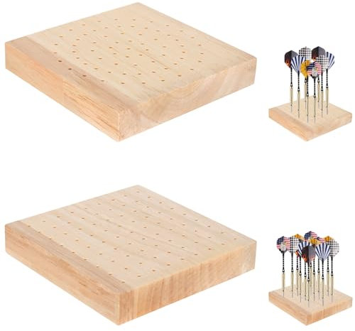 Zyiphor 2 Stück Darthalter Holz Dartpfeile Halterung, Dekoration Dartpfeilhalter, Dart Ständer für Aufbewahrung von Steeldarts und Softdarts,Dart Zubehör