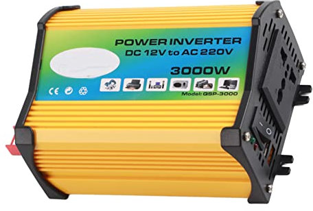 Greensen Convertisseur d'alimentation de Voiture d'onduleur de Puissance 3000W (12V à 220V)