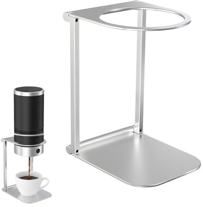 Gdrghe Universal Portable Coffee Machine Stand Foldable Lightweight Aluminum Espresso Maker Stand Travel Coffee Accessory for Office Home Camping