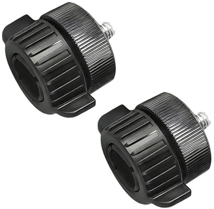 Lot de 2 adaptateurs de filetage légers à rotule, idéal pour les voyages, le vlog et la moto, 17 mm vers 1/4-20 support de vélo