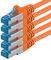 1aTTack.de 1,5m - arancione - 5 pezzi - Rete Cavi Cat6a | S-FTP | CAT 6a | doppia schermatura - certificato GHMT | PIMF | 500MHz | 10000 Mbit/s