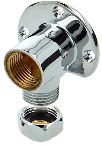 tecuro rondella per parete, connessione a muro per valvola 1/2 pollice x 1/2 pollice - Ottone cromato