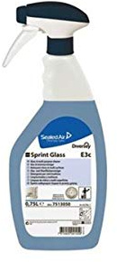 Diversey Glasreiniger Sprint Glass Pur-Eco, E3c, flüssig, Sprühflasche (750 ml), Sie erhalten 1 Flasche á 750 ml