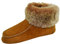 Naturasan Lammfell-Hüttenschuhe Damen Hausschuhe/Mokassin mit Ledersohle (42, Cognac/beige)