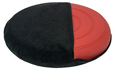 Bezug für Ballsitzkissen Ø 36cm, Bezug: Suedine, schwarz, grau, braun, rot, blau oder grau (schwarz)