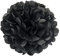 JZK 10pcs 25cm Black Tissue Paper Hanging pom poms Flower Ball Decorative Pompom Party Decorations for Birthday, Halloween, Funeral Wake Table Decorations