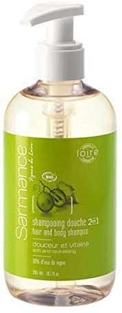 SARMANCE - Shampooing Gel Douche - Enrichie en Eau de Vigne de Loire Certifiée BIO - Cheveux et Corps - 100% Naturel - 300ml