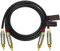 Paire de câbles RCA de 2 mètres – Fabriqué avec Mogami 2534 – Star Quad – Câble d'interconnexion audio haute définition et Amphenol ACPR connecteurs RCA plaqués or – Design directionnel