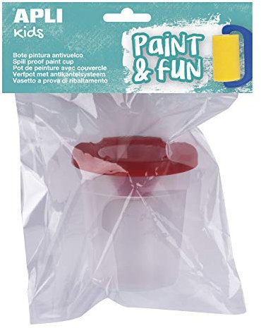 Apli kids 17470 - Blister d'un verre à eau en plastique pour peinture Ø 7 cm
