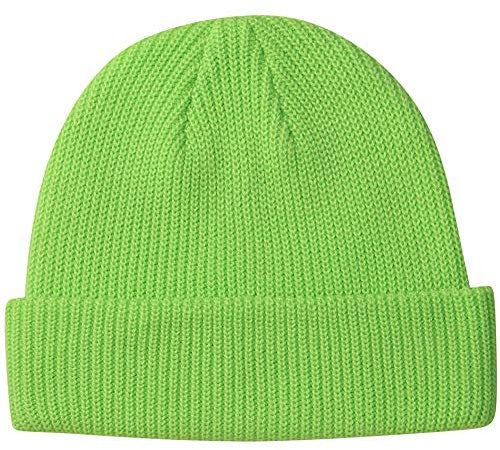 Paladoo Berretto da sci lavorato a maglia, per uomo e donna, verde lime, taglia unica
