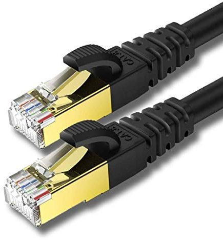 KASIMO CAT 8 Ethernet Cable 5M 2PK Round Network Internet Ethernet LAN Cable,High Speed 40Gbps 2000Mhz SFTP LAN Wires Internet Patch Cable with RJ45 Gold Plated Connector for Switch/Router/Modem