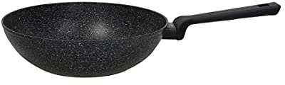 Tognana Authentika, Wok da 28 cm, alluminio, nero, Made in Italy