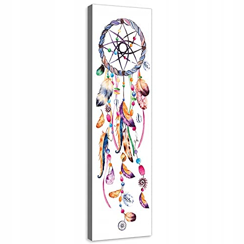 Bilder Panorama Traumfänger Boho Modern Schlafzimmer Wohnzimmer Leinwandbilder Wandbild Kunstdruck Wandbilder Wand Bild auf Leinwand UV-Beständig Geruchsfrei Aufhängefertig (PP10831, O3 (145 x 45 cm))