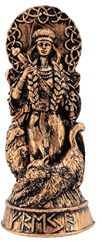 ICECHEN Freyja Statue Freya Nordischen GöTter Schnitz Altar Heidnischen Asatru Viking God Goddes Skulptur Skandinavische Pantheons-A