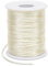 LEREATI Fil Nylon pour Bracelet 1.5mm x 100m Cordon Satin de Soie Cordon Bracelet Coulissant, Fil pour Tisser des Colliers, Bracelet, Perle, Bijoux, Macramé, Artisanat DIY (Blanc Cassé)
