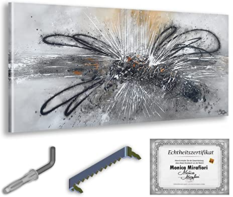 Monica Mirafiori I 100% HANDGEMALT I Gemälde Fusion 140x70cm | Gemälde Handgemalt | Acrylgemälde | Sehr Großes Acrylbild I Moderne Kunst I Kunstbilder
