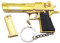 Desert Eagle Mini Kunststoff Schlüsselanhänger Taktische Waffe Schlüsselanhänger Form Schlüsselanhänger mit beweglichen Teilen Realistische Waffe Modell Männer Anhänger Sammlung Fan Geschenk (Golden)