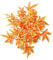 Dsoar, Aquarium Decorations Plants Artificial Fake Plastic Water Grass Plants for Fish Tank Aquarium Decor Artificial Hanging Plants (Orange leaves, 12INCH)