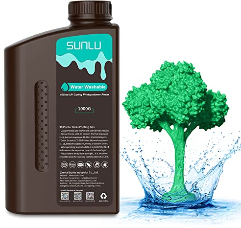SUNLU 3D Drucker Resin Wasser Abwaschbar 1KG Grün
