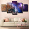 Leinwanddrucke Leinwandbilder 5 Teilig Planet Erde Sternenhimmel Xxl/200 X 100 Cm Hd Gedruckt 5 Stücke Leinwand Wandkunst Malerei Modulare Poster Drucken Moderne Wohnzimmer Wohnkultur