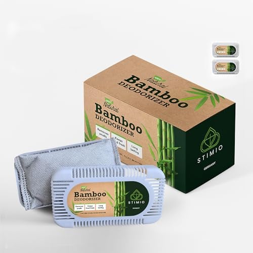 Elimina odori naturali per frigorifero, confezione da 2 neutralizzatori di fragranze, deodorante al carbone di bambù