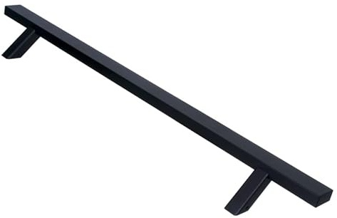 NAJDER Türgriff 45° - Edelstahl - 1200 x 1400 - Handgriff - Einseitiger - 1 Stück - Rechteckig - Pulverbeschichtet - Schwarz Matt - INOX - AISI 304 / A2 - Premium Qualität