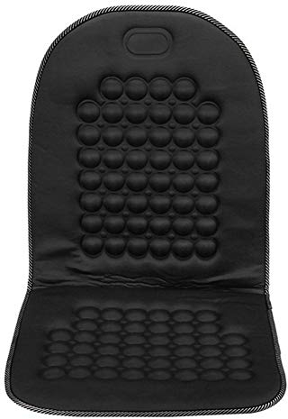 Autositzbezüge,Auto Sitzbezüge Universal-bequemes Auto Van Sitzbezug Massage Gesundheit Kissen-Schutz-Auto-Sitzabdeckung Magnetic Massage-Kissen (Color : Black)